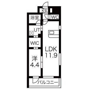 セントフィールド一番町(1LDK/4階)の間取り写真