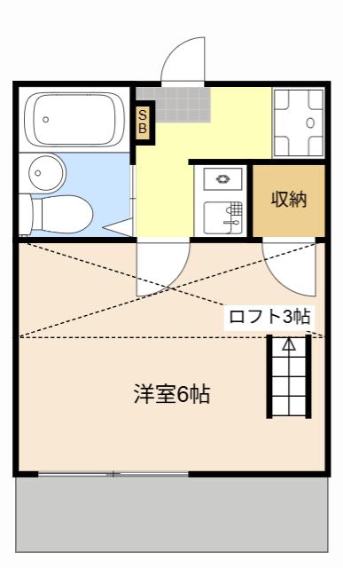 ユトリロ曳馬(1K/1階)の間取り写真