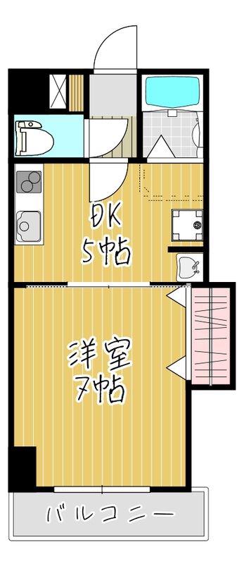 シャルム北戸田(1DK/4階)の間取り写真