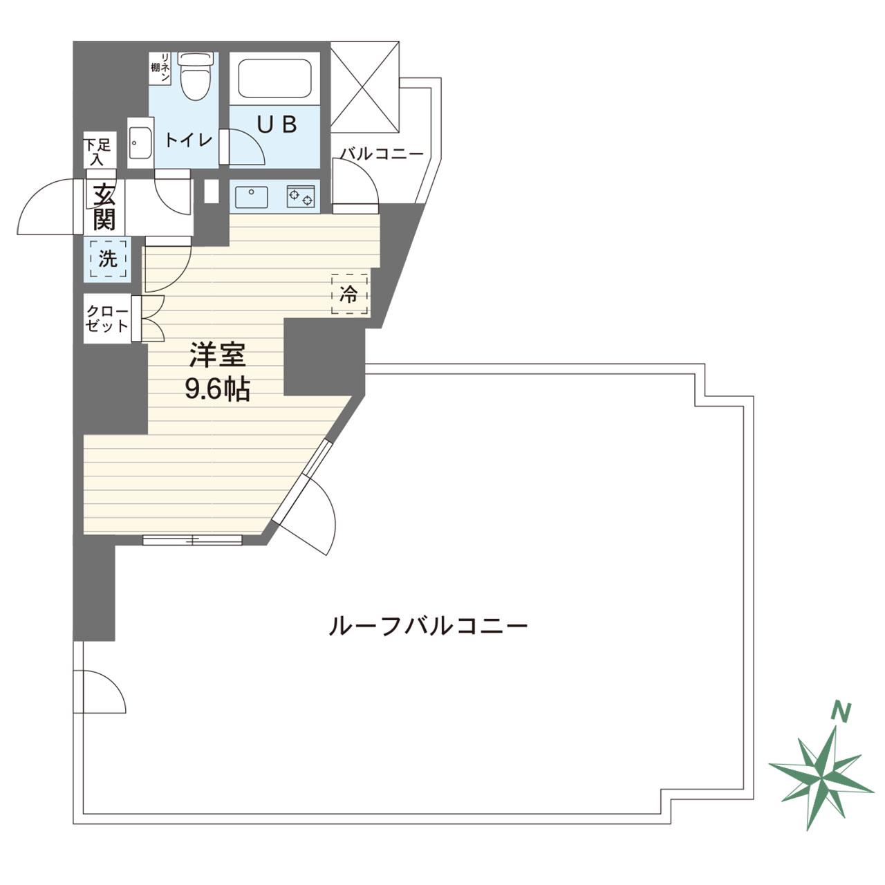 プライムネクサス大鳥居 BELL COURT(ワンルーム/4階)の間取り写真
