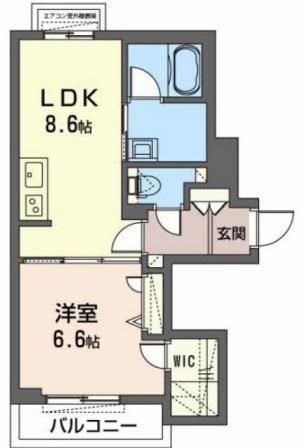 ピエレ垂水(1LDK/2階)の間取り写真