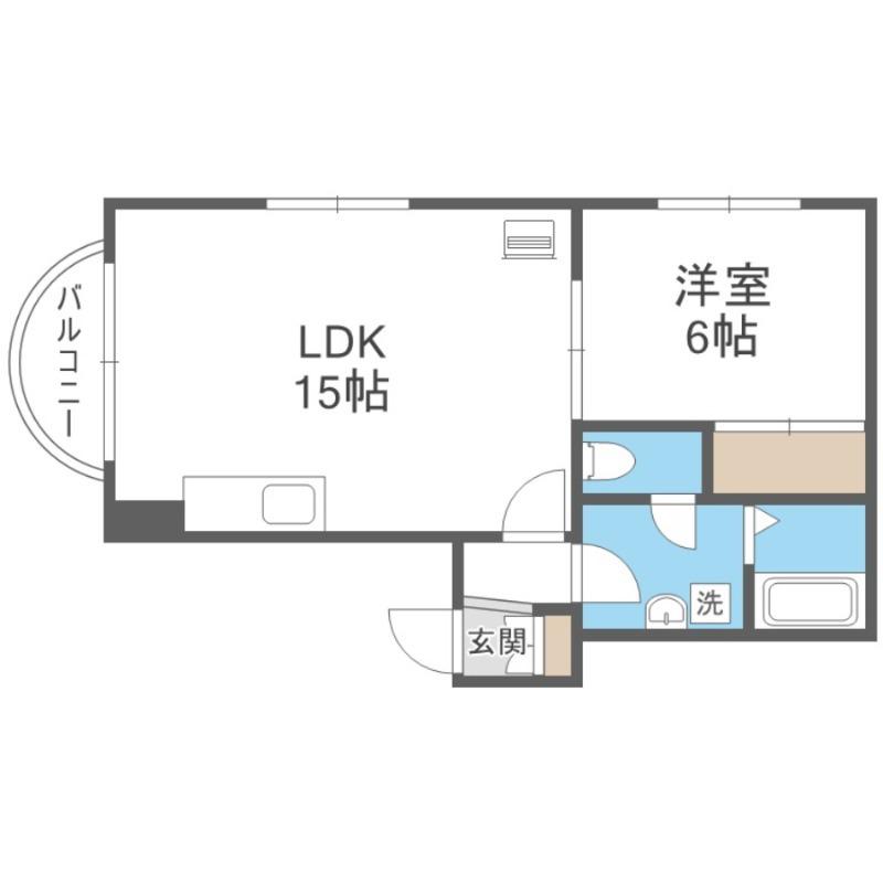 マンション24(1LDK/3階)の間取り写真