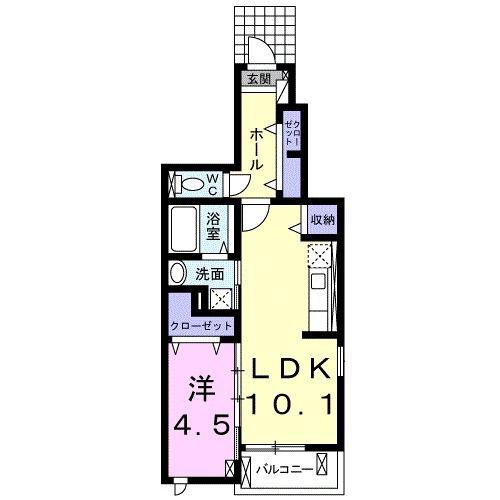 GERMER I(1LDK/1階)の間取り写真