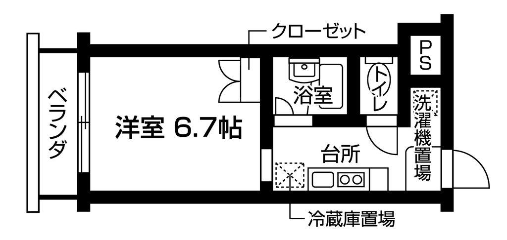 NASIC志村坂下(1K/5階)の間取り写真