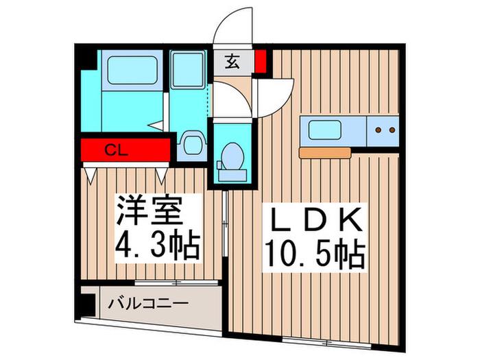 プロライズコート(1LDK/3階)の間取り写真