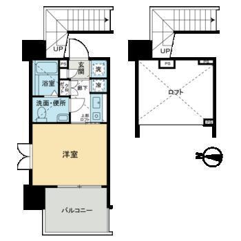 スタジオスクエア住吉(1K/3階)の間取り写真