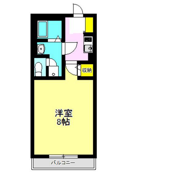 ボナールアーク(1K/2階)の間取り写真