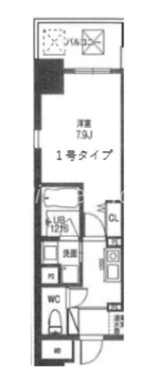 クローバー・ビュー上本町(1K/3階)の間取り写真