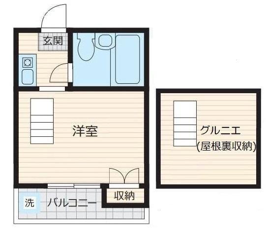 VIVAHOUSE弦巻(ワンルーム/2階)の間取り写真