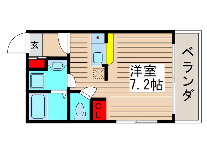 グランレイ西船橋(ワンルーム/2階)の間取り写真