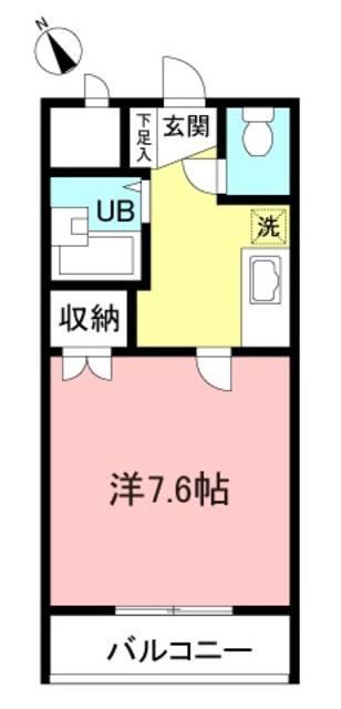ヴィラ・ローザ(1K/3階)の間取り写真