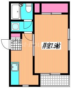 コージーコート(1K/1階)の間取り写真