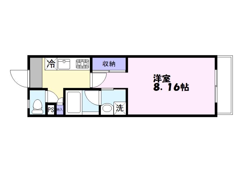 ハイツA&J(1K/1階)の間取り写真