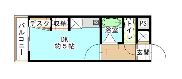 西町プラザ(ワンルーム/5階)の間取り写真