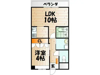 COUNTORY HOUSE YOSHIHO(1LDK/1階)の間取り写真