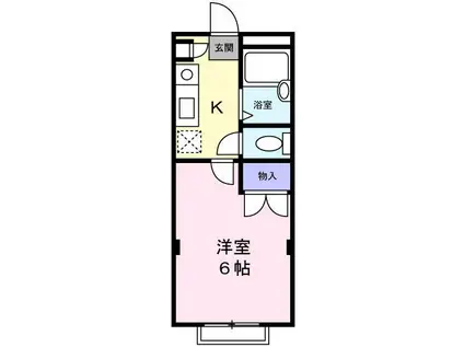 ラ・シエスタ(1K/3階)の間取り写真