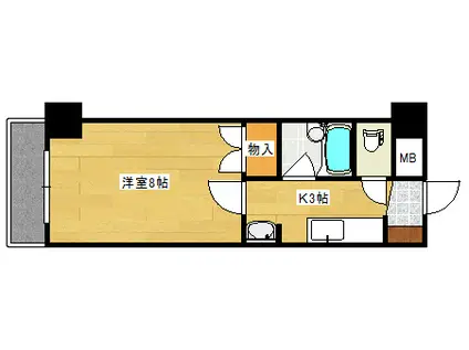 エスポアコーポIII(1K/3階)の間取り写真