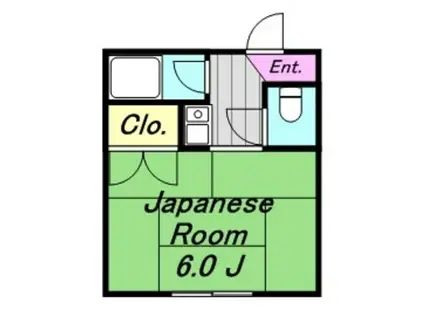 五番館ハイツ(1K/2階)の間取り写真