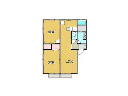 ハイムSSY(2LDK/1階)の間取り写真