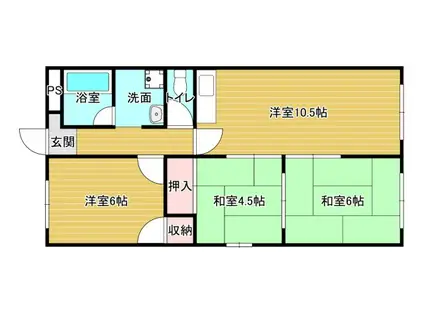 ヒカリハイツ・ドイII(3LDK/3階)の間取り写真