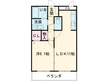 グランジール(1LDK/1階)の間取り写真