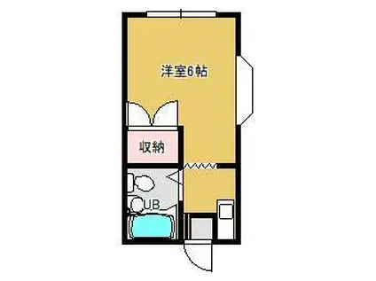 シャインビクトリー(1K/2階)の間取り写真