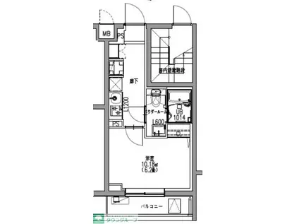 S-RESIDENCE行徳COURANT(1K/1階)の間取り写真