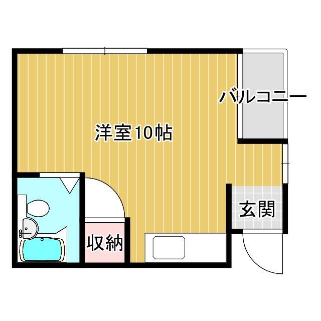 サンハイツ西本(ワンルーム/3階)の間取り写真