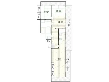 エルドラド東武(3LDK/2階)の間取り写真
