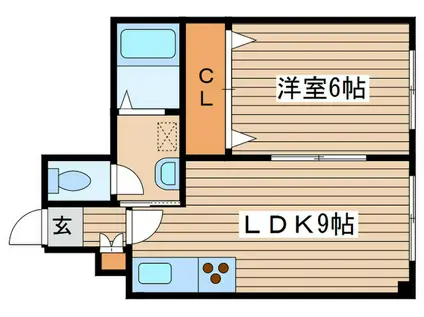 北20条ビル(1LDK/4階)の間取り写真