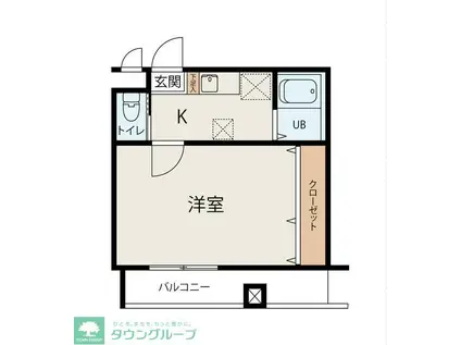 グランメゾン習志野(1K/5階)の間取り写真