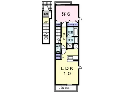 マーベラスA(1LDK/2階)の間取り写真