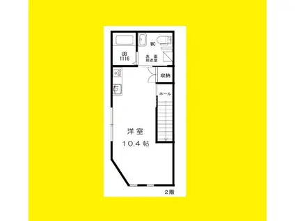 アウローラコート(ワンルーム/2階)の間取り写真