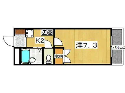 アイワマンション(1K/3階)の間取り写真