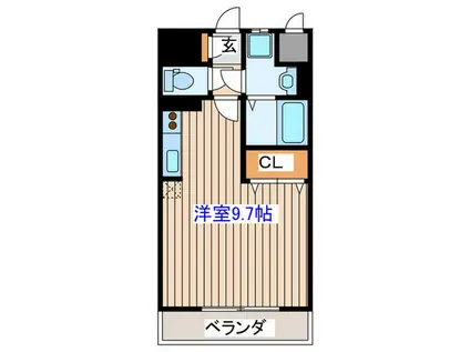 定禅寺ガーデンスクエア(ワンルーム/9階)の間取り写真