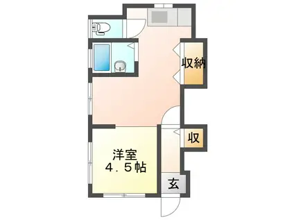 コーポA-1(1DK/3階)の間取り写真