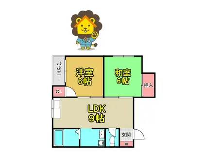 レストルーフ127(2LDK/3階)の間取り写真