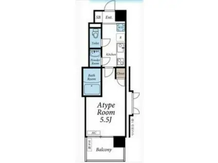 CASA AL MARE(1K/6階)の間取り写真