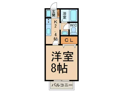 サン・FRIENDS秀舟(1K/2階)の間取り写真