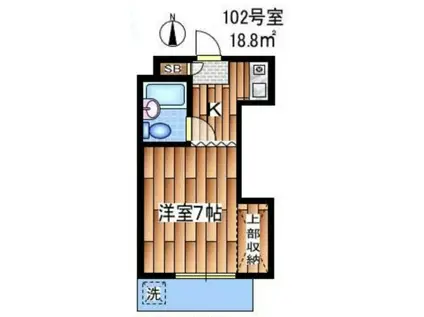 コーポ寿(1K/1階)の間取り写真