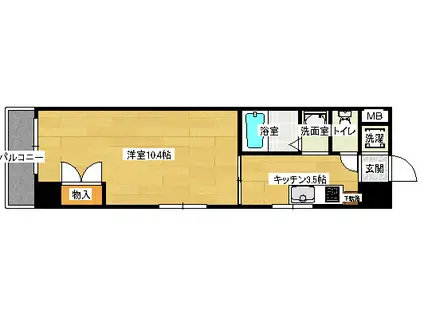 PACE(1K/7階)の間取り写真