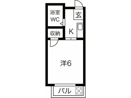 ソフィアマンション(1K/5階)の間取り写真