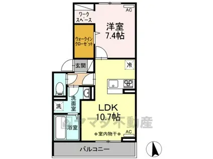 フロレゾン(1LDK/1階)の間取り写真