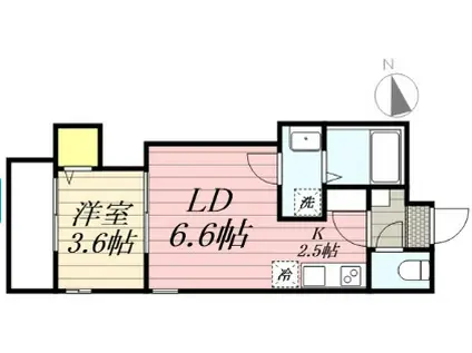 CHERIM西鉄久留米IV(1LDK/1階)の間取り写真