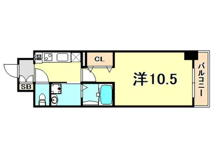 アドバンス三宮Ⅲリンクス(1K/11階)の間取り写真