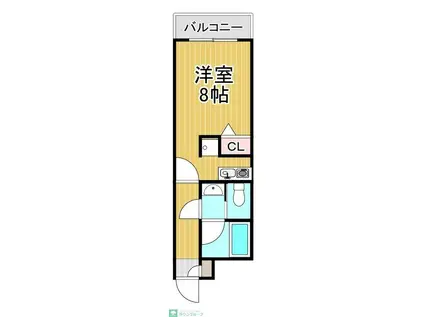 プレジデント(ワンルーム/1階)の間取り写真