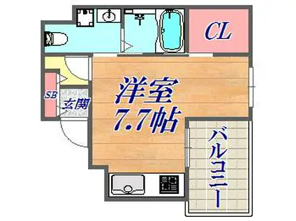 ER COURT王子公園(ワンルーム/3階)の間取り写真