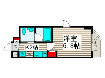 トラウムハイム(1K/2階)の間取り写真