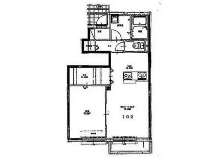ル・ヴァンベール(1LDK/1階)の間取り写真