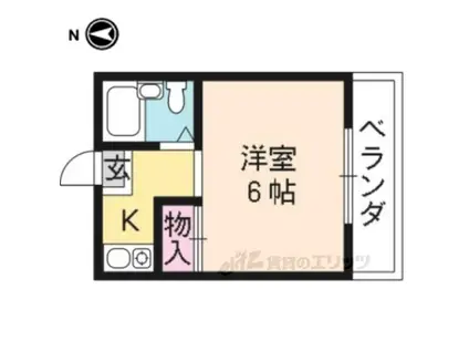 ロイヤルコーポタカノ(1K/2階)の間取り写真